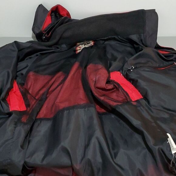 viking tempest medium red and black windbreaker jacket - Picture 8 of 8